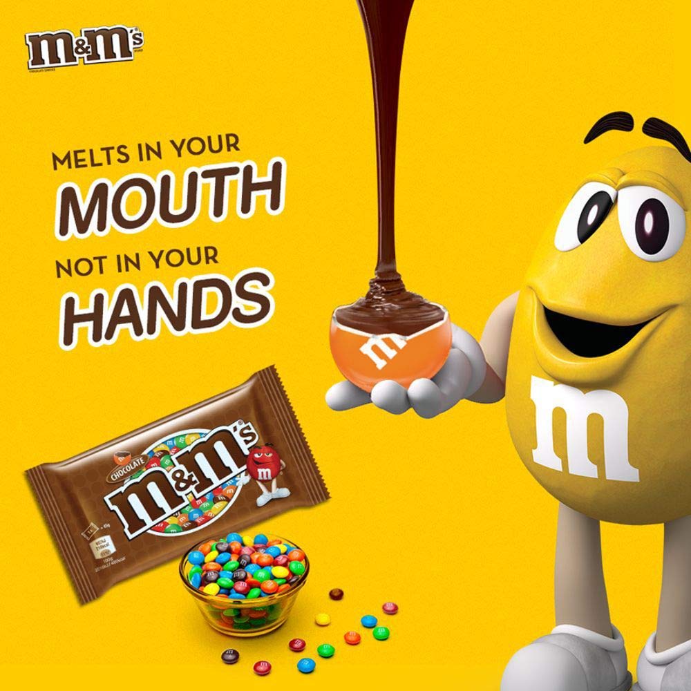 M&M's Milk Chocolate Candies - 45Gm (Pack Of 4) - "Milk Choco Fun!"