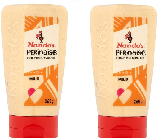 Nando's Perinaise Mayonnaise Mild, 265 Gms Each, Pack of 2, Product of Netherlands - "Double Mild Perinaise!"