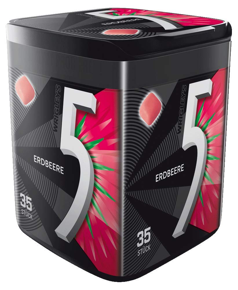 Wrigley's 5 Gum Strawberry Chewing Gum - 30 Sticks Pack - Taste the Burst of Sweetness!