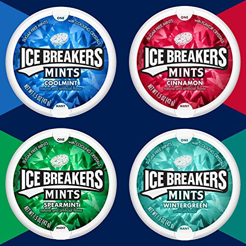 Ice Breakers Mints Ice Cubes Spearmint 1.5 oz Tin - Spearmint mints in a handy tin, 42g of sugar-free freshness.