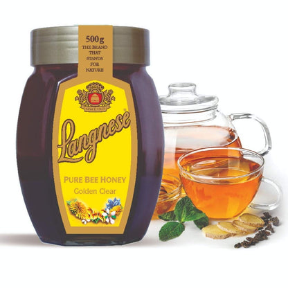 Langnese 100% Pure Golden Clear Honey, 500 g, Raw Bee Honey from Langnese Germany - "Golden Clear Honey!"