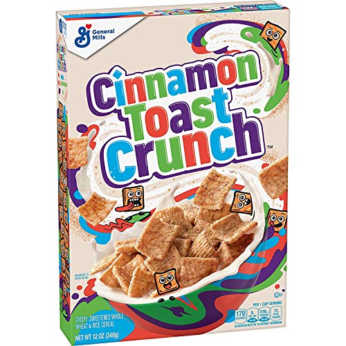 General Mills Cinnamon Toast Crunch, Cereal with Whole Grain, 12 Oz, 2 Pack - Double the fun with a 2-pack of Cinnamon Toast Crunch