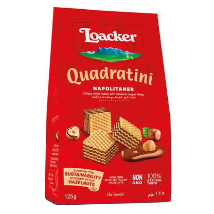 Loacker Quadratini Napolitaner(Hazelnut) - 125g, Italy