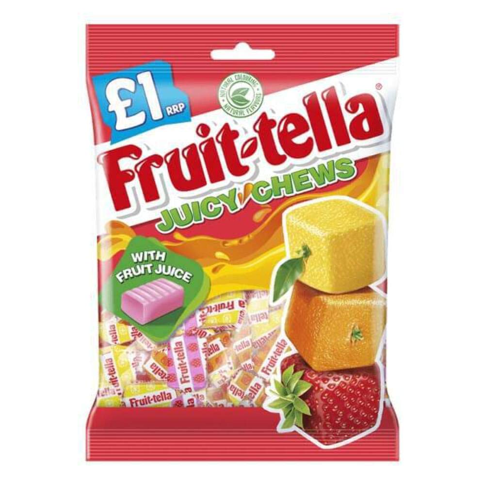 Fruittella Juicy Chews With Fruit Juice 135g (Imported) - Imported juicy chews with fruit juice! A delightful and fruity treat that's perfect for any time of day!