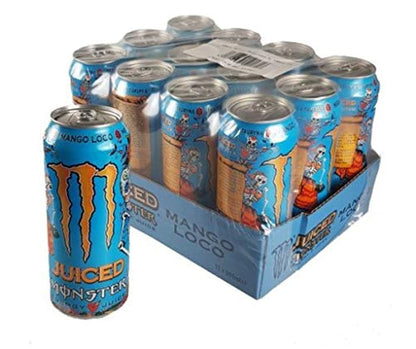 Monster Energy Mango Loco Juiced Energy Drink Pet Bottle, 500 ml - Pack of 12- "Mango Loco Joy!"