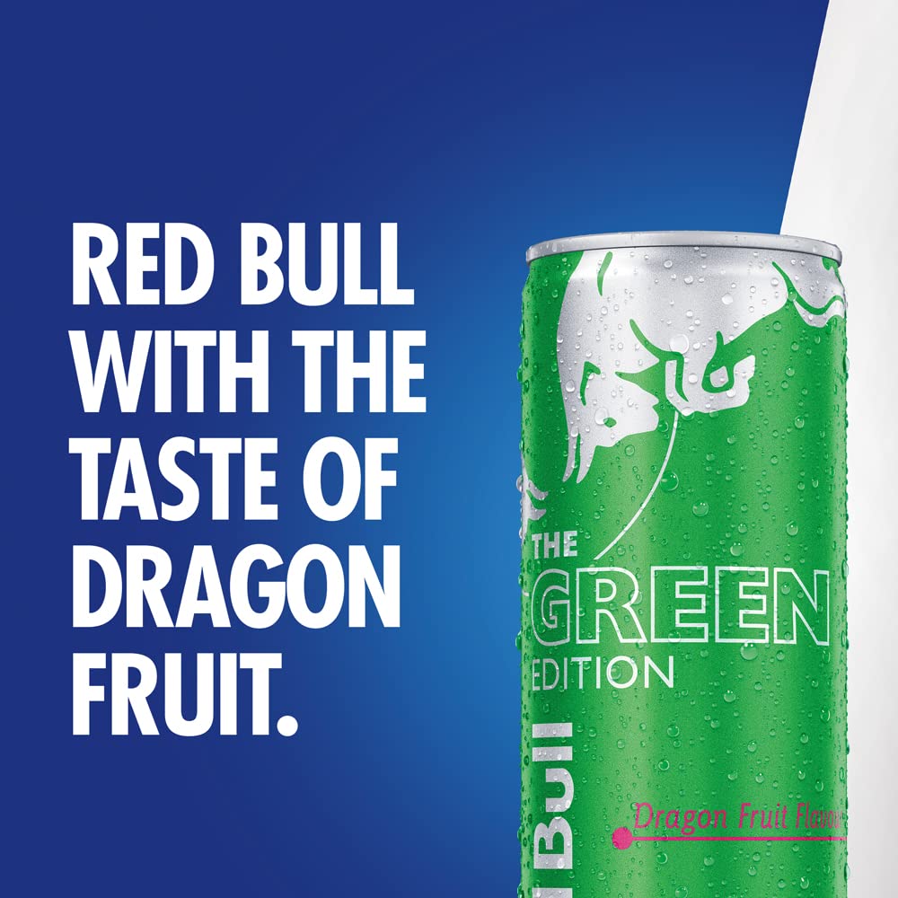 Red Bull Energy Drink, The Green Edition, 250 ml (24 Pack) - Green Edition Power!