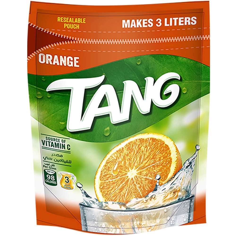 Tang Orange Flavoured Powder Drink Source Of (Vitamin C) Resealble Pouch 375g