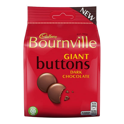 Cadbury Bournville Dark Chocolate Giant Buttons, 2 x 95g - Giant dark buttons