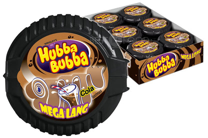 Hubba Bubba Bubble Tape Cola Gum, 56g Each - Box of 12 - A box of twelve cola-flavored bubble tape, 56g each.