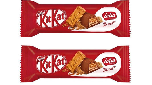 Kitkat Nestle Kitkat Chunky Lotus Biscoff (Pack of 2) Each 41.5G - Indulge in the unique flavor of Kitkat Chunky Lotus Biscoff, Pack of 2, Each 41.5G.