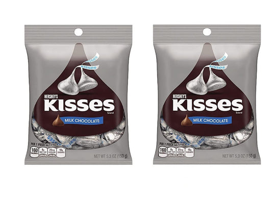 Hershey's Kisses Milk Chocolate 150g (Pack of 2) - Two packs of milk chocolate Kisses, each 150g.