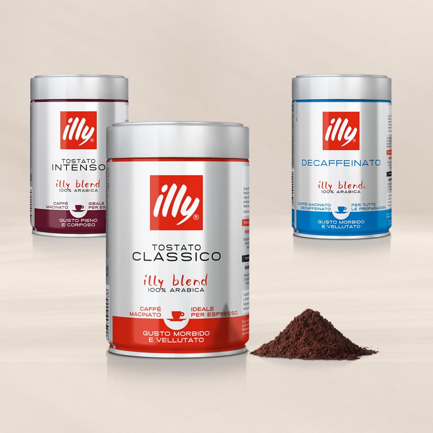 Illy Espresso Dark Roast Ground Coffee - 125g(4.4oz) - Espresso dark roast ground coffee, 125g (4.4oz) of bold taste.