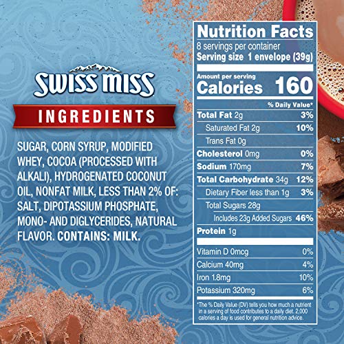 Swiss Miss Milk Chocolate Flavour Hot Cocoa Mix, 313g