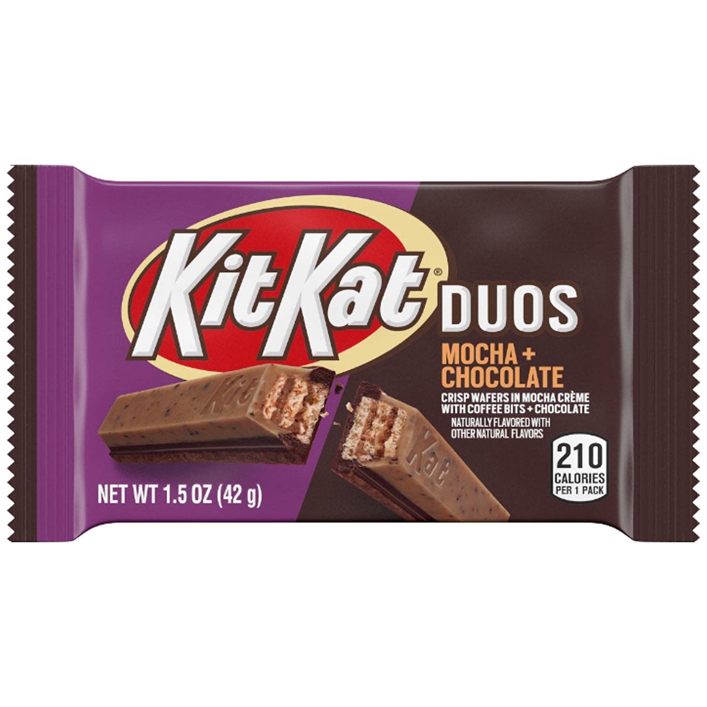 Limited Edition Kit Kat Mocha + Chocolate DUOS - 1 Bar - 42g - Imported (Pack of 3) - "Mocha-Chocolate Duo!"