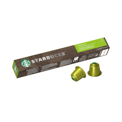 Starbuck's Guatemala Singles Origin Coffee By Nespresso Bright Citrus & Sweet Caramel Notes compatibles With Nespresso 10 capsules, 52g