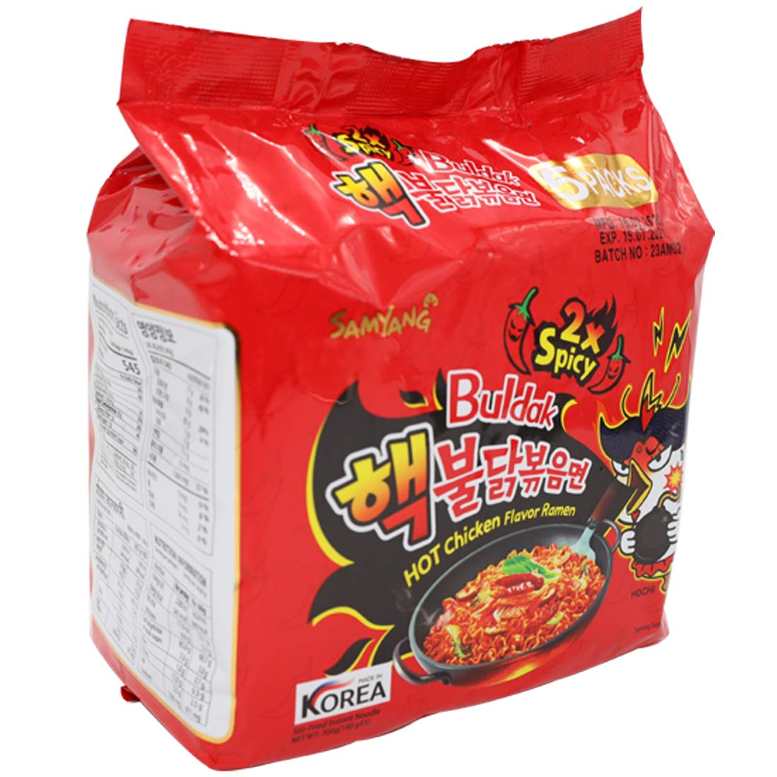 Samyang Buldak Fire Chicken Noodles 2X Spicy (40 Pcs Combo)