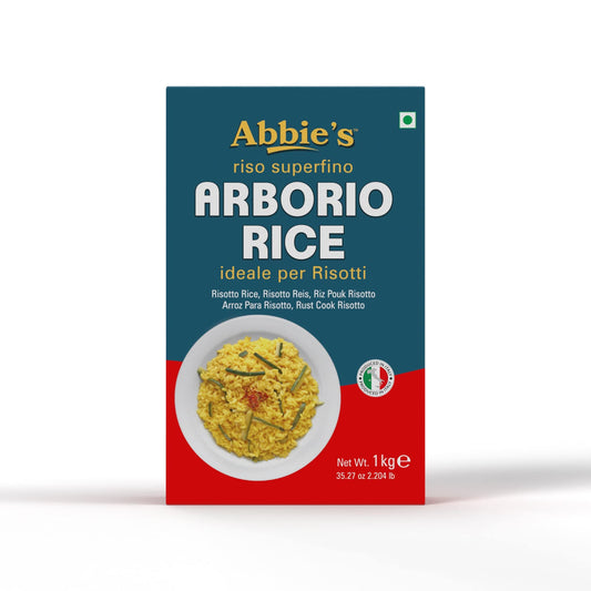 Abbie's Italian Arborio Rice, Produced In Italy, 1kg Vacuum Packed - Perfect Rice for Risotto - Italian Culinary Perfection!