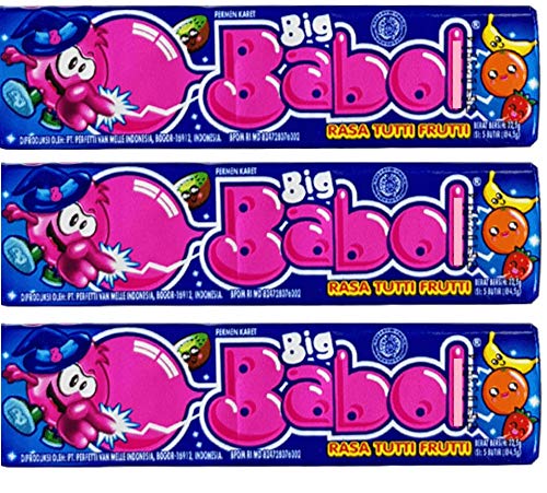 Big Babol Rasa Tutti Frutti Gum (Pack of 3), 22.5g – Tutti frutti fun in every piece!