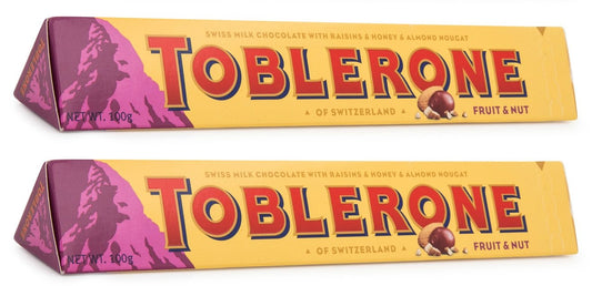 Toblerone Fruit & Nut, 100g (Pack of 2)