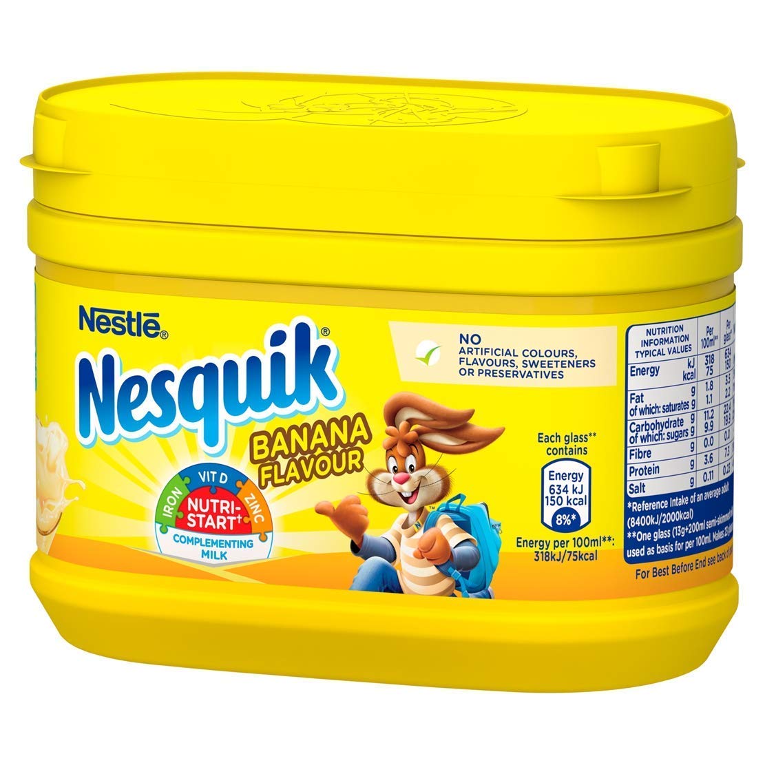 Nesquik Nestle Banana Flavour Drink, 300 g - "Banana Nesquik - 300g of Tropical Milkshake Fun!"