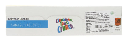 General Mills Cinnamon Toast Crunch - 345g Carton - Start your day with the sweet and spicy flavor of Cinnamon Toast Crunch