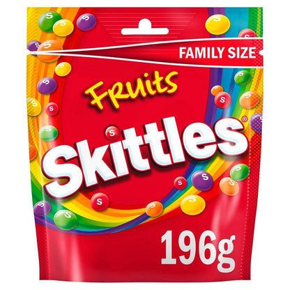 Skittles Fruits Flavoured Candy - 2 Pack Pouch, 2 x 196 g