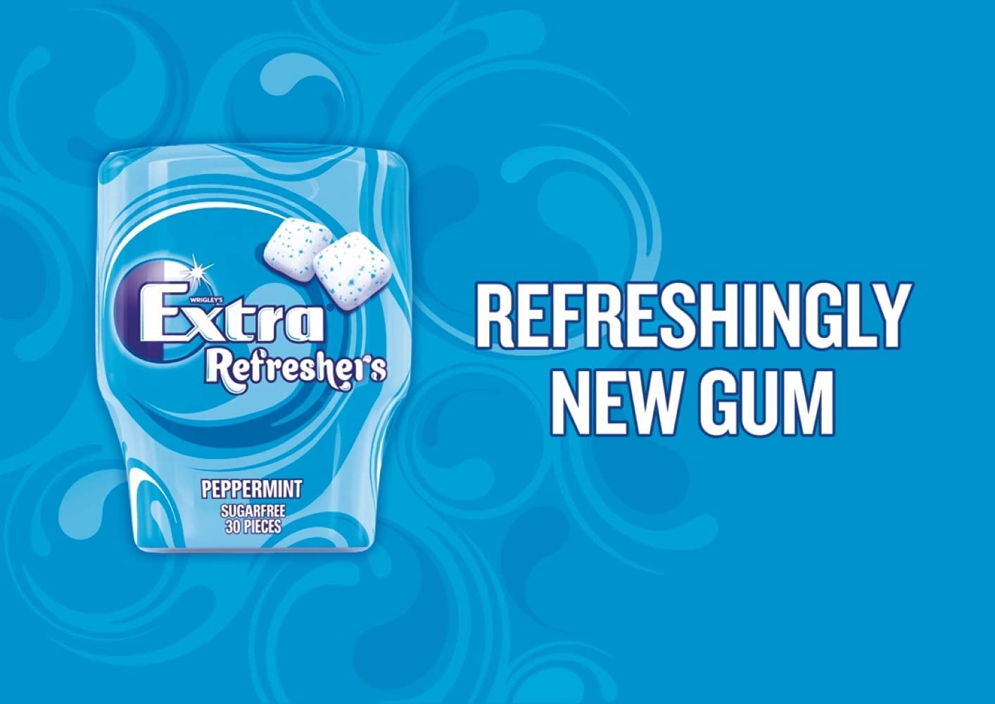 Wrigley's Extra Refreshers Chewing Gum, Sugar-Free, Peppermint Flavour - 30 Pieces - Revitalize Your Breath!