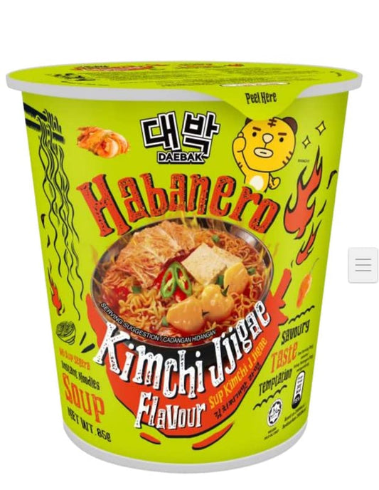 Shangi Daebak Ghost Pepper Range - Habanero Cup Kimchi Jjigae Flavour By Shangi, Chicken, (Pack Of 1)