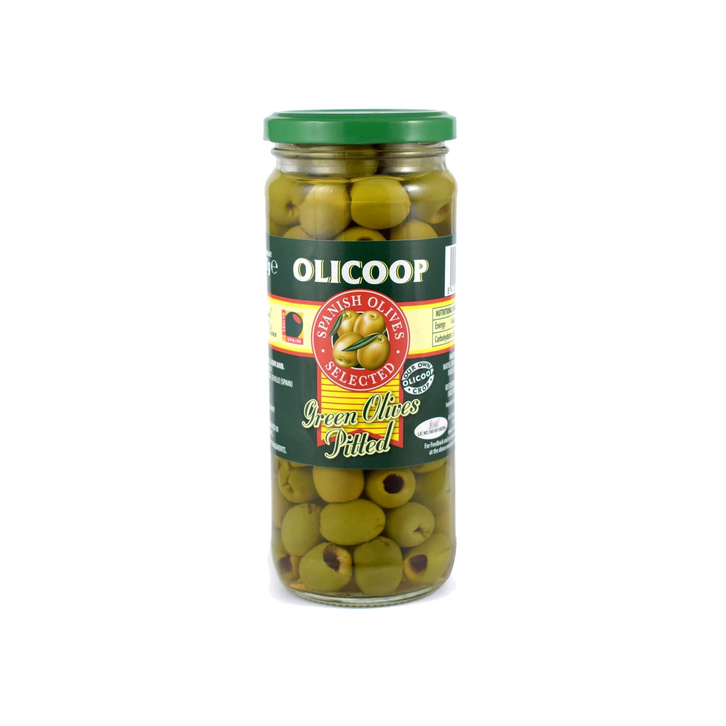 Olicoop Black Pitted Olives + Green Pitted Olives, 450g, Pack of 1 Unit Each, for Authentic Taste in Cooking, Snacking, Pizzas toppings or Italian Pastas Ingredient