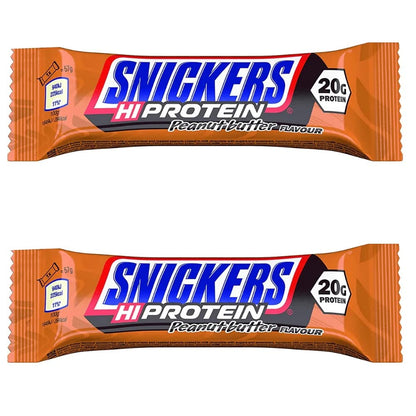 Snickers Hi Protein Bar Peanut Butter Flavoure Protein Bar With a Caramel Layer and roasted Peanuts Coated In Milk Chocolate 57g Pack Of 2 (UK)