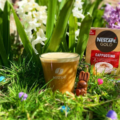 Nescafe Gold Cappuccino Coffee Premix, 4.8 oz / 136 g - "Gold Cappuccino Premix - Indulge Anytime!"