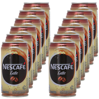 Nescafe Latte Drink Coffee Can, 12 x 180 ml - "Latte Drink Cans - Twelve Times the Latte Love!"