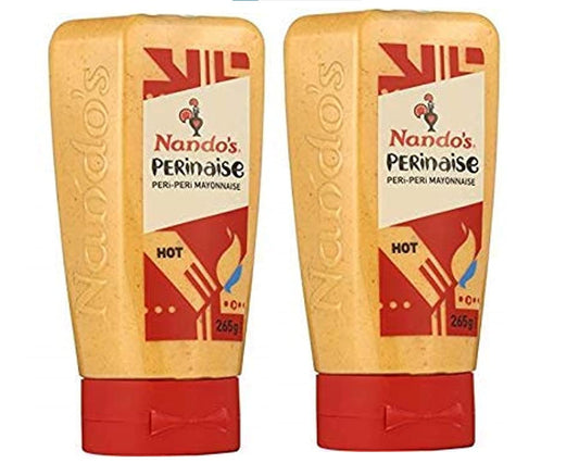 Nando's PERinaise Mayonnaise, Hot, 265g, Product of The Netherlands, Pack of 2, Product of NetherLands - "Double Hot Perinaise!"