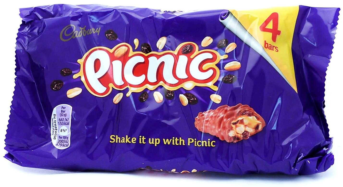 Cadbury Picnic Bars 4 Pack 128g - Picnic bar pack