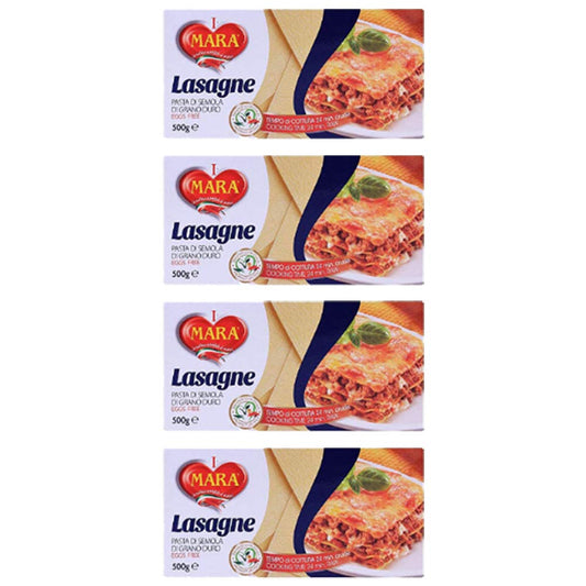 Mara Lasagne Pasta, 4 x 500 g - "Family Pack Lasagna Pasta!"