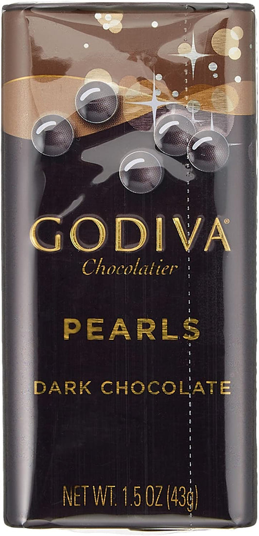 Godiva Dark Chocolate Pearls, 43g - Enjoy the sophisticated taste of Godiva dark chocolate pearls