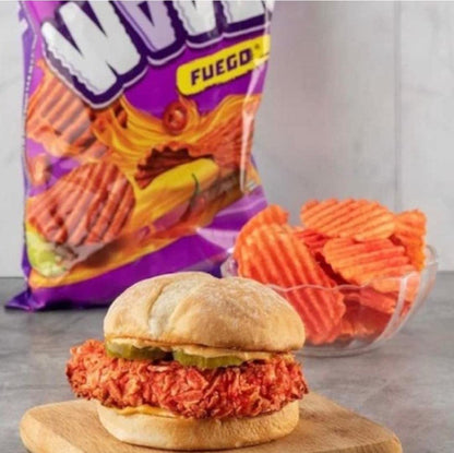 Takis Waves Fuego Hot Chili Pepper & Lime Potato Waves Chips, 71g, Imported from Mexico - Heat Up Your Snack Time!