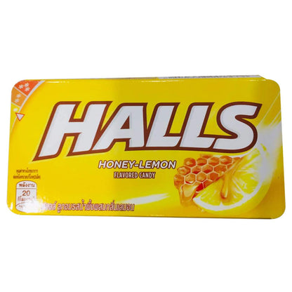 HALLS Honey - Lemon Flavored Candy - 18 Pack, 18 x 22.4g - Soothing honey and lemon flavor for a refreshing treat.