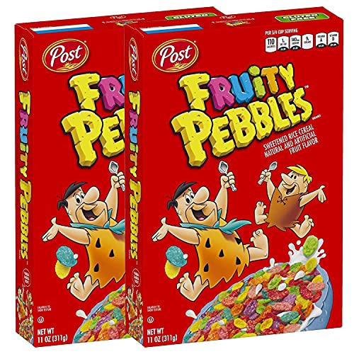 Post Fruity Pebbles Sweetened Rice Cereal, 311 g, 2 Pack - Double the Fruity Pebbles fun!