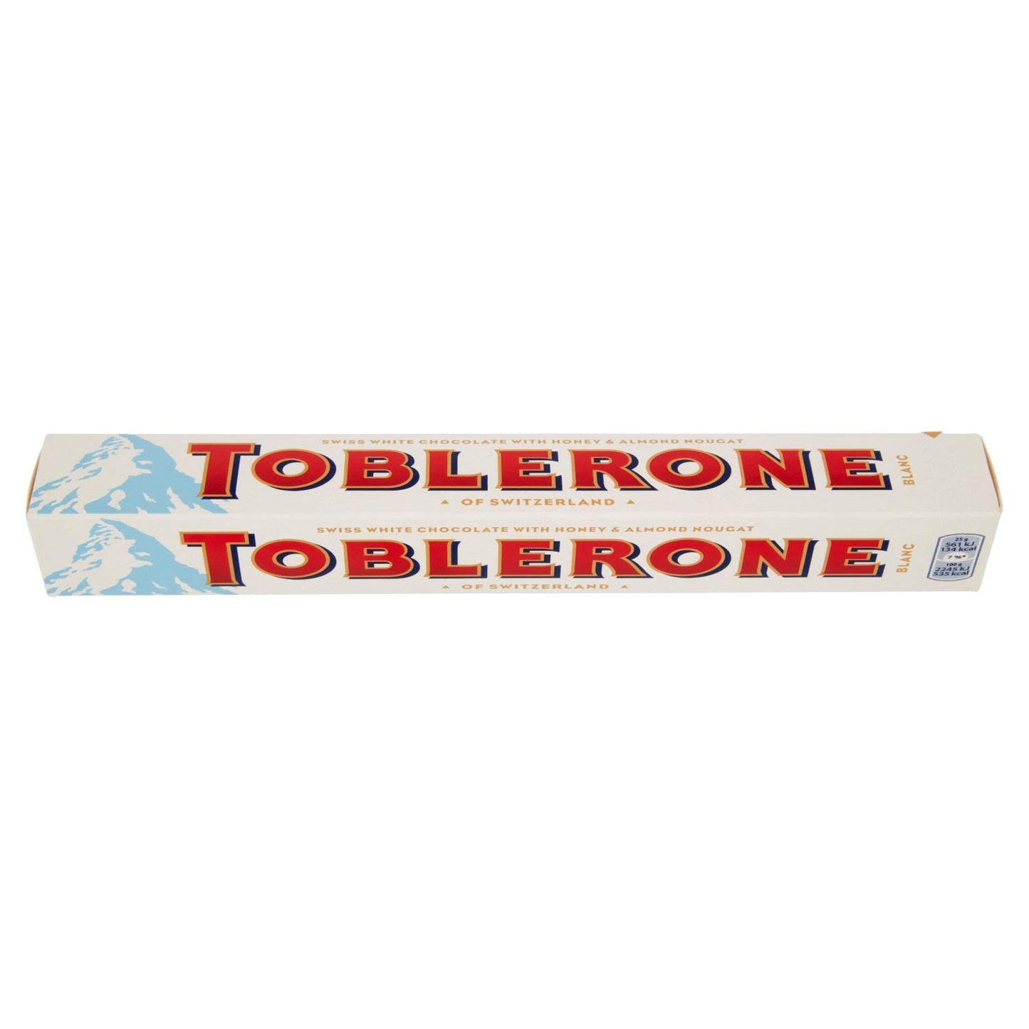 Toblerone White Chocolate with Honey and Almond Nougat Pouch, 100 g