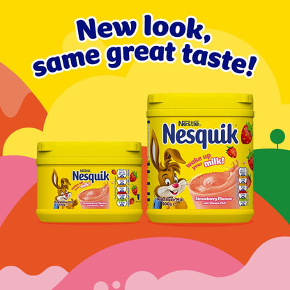 Nesquik Nestle Strawberry Flavour - 500 Grams - "Strawberry Nesquik - 500g of Sweet Strawberry Bliss!"