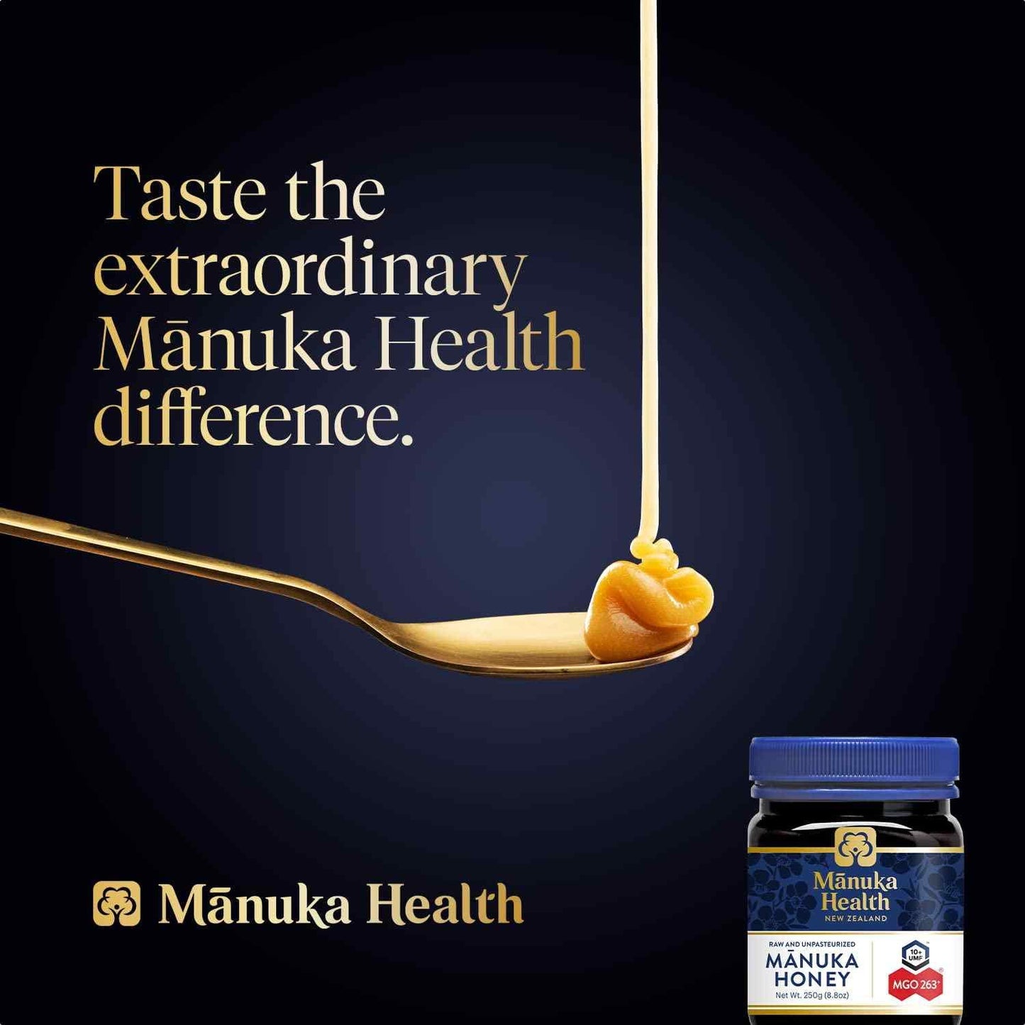 Manuka Health MGO 263 Plus Honey, 8.8 Ounce, - "Premium Manuka Honey!"