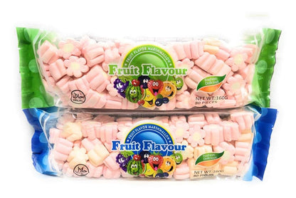 FRUIT FLAVOUR Marshmallow Flower Shape (Pack of 2) (160g*2) - Flower-shaped marshmallows, pack of 2!