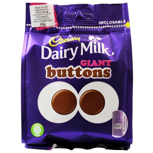 Cadbury Dairy Milk Giant Button, 95 g - Giant chocolate buttons