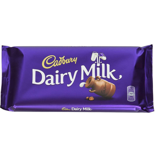 Cadbury Dairy Milk Chocolate Bar 180g - Silky Smooth Milk Chocolate for Irresistible Moments of Indulgence