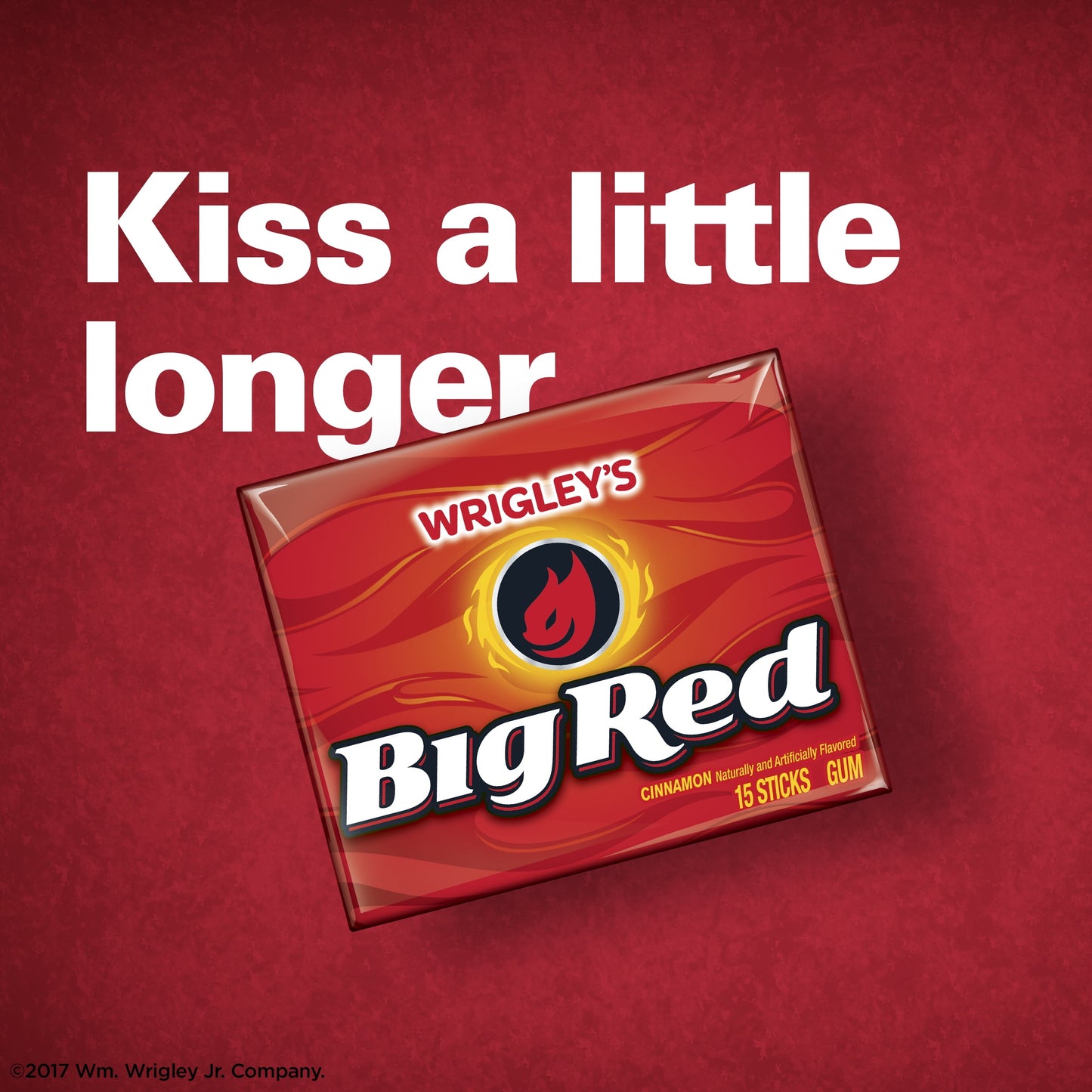 Wrigley's Big Red Cinnamon Naturally & Artifically Flavored Gum Each Contain 15 Sticks Pack Of 3