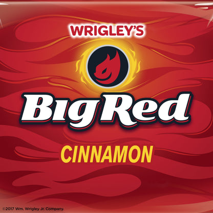 Wrigley's Big Red Cinnamon Naturally & Artifically Flavored Gum Each Contain 15 Sticks Pack Of 3