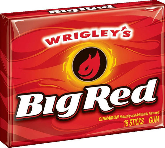 Wrigley’s Big Red Chewing Gum - Cinnamon Flavor: Experience Bold Refreshment with 15 Sticks Inside!