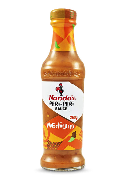 Nando's Peri Peri Chilli Sauce - Medium 250g + Lemon & Herb 250g, Pack of 1 each, Product of Netherlands - "Medium & Lemon Herb Combo!"