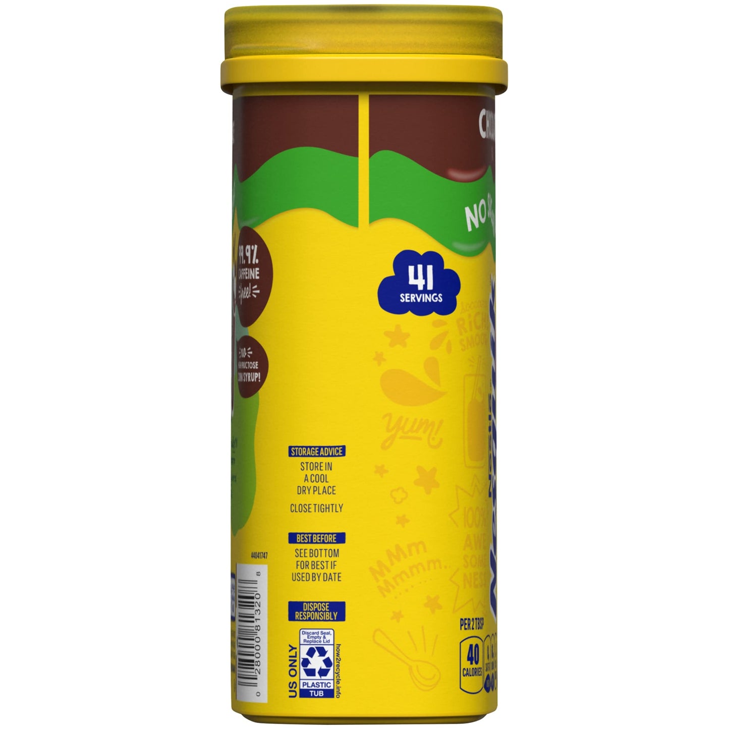 Nesquik Chocolate Powder No Sugar Added, 16 oz - "Chocolate Nesquik - No Sugar Added, All the Chocolate Flavor!"